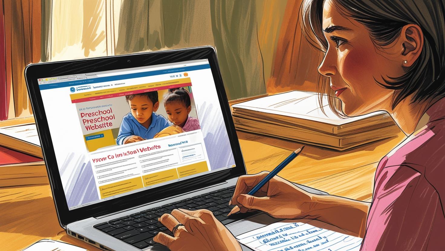 parent-researching-preschool-options