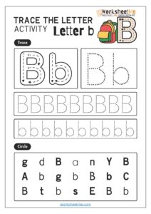 Letter B tracing